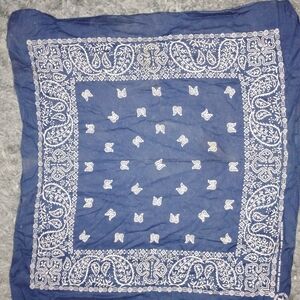 Navy Blue Paisley Bandana